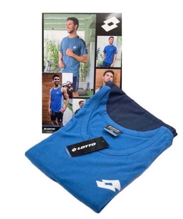Completo uomo estivo vogatore e pantaloncino Lotto LP1132 avio