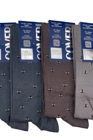 Calzini lunghi uomo cotone Enrico Coveri SUMMERLINE 252 4PZ assortimento 3