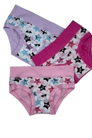 Slip bambina stampato con fascia alta Emy 3Pz