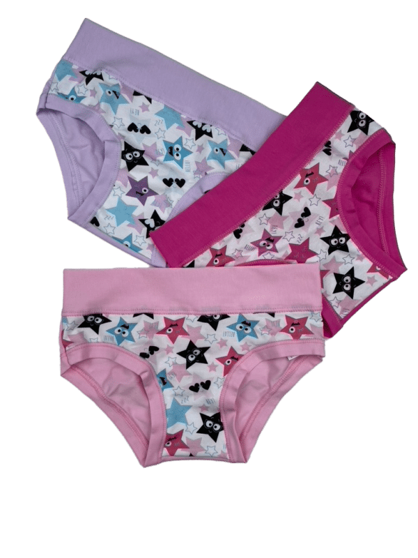 Slip bambina stampato con fascia alta Emy 3Pz