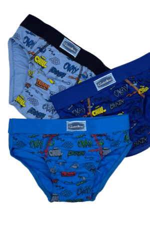 Slip da bambino con fascia alta 3581 Gasolino 3Pz