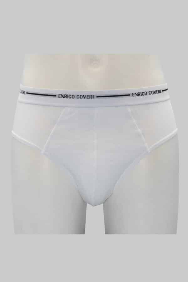 Slip uomo in cotone elasticizzato Enrico Coveri ES1000 bianco