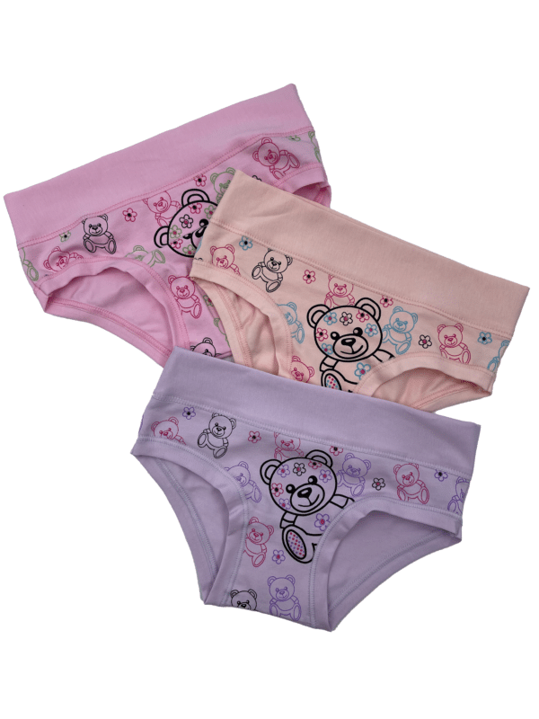 Mutanda da bambina stampata con fascia alta B2679 Emy 3 Pz