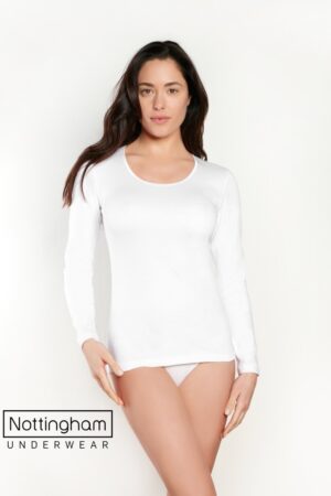 Maglia intima donna cotone caldo cotone Nottingham nuvola