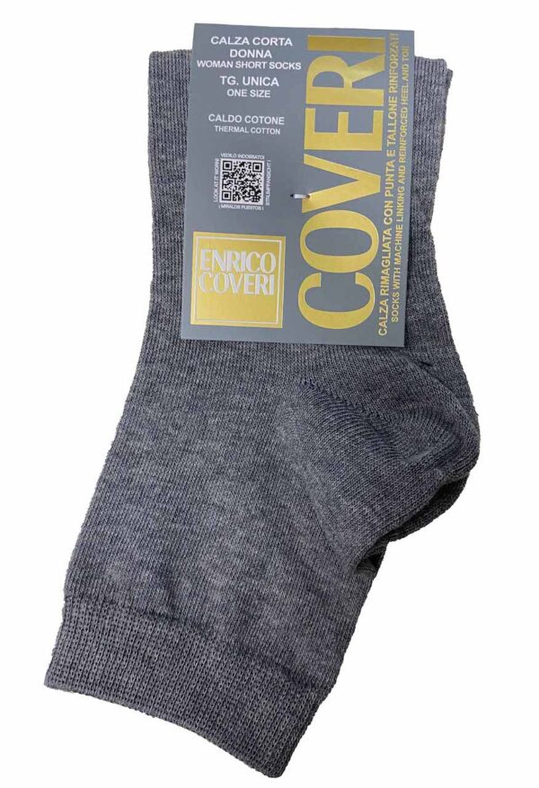 Calze donna invernali corte Coveri MARA vari colori grigio scuro