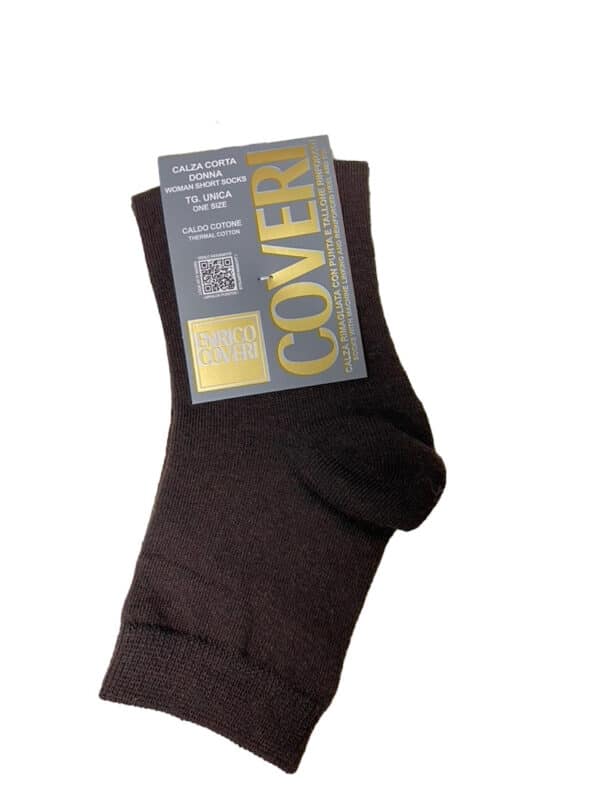 Calze donna invernali corte Coveri MARA vari colori marrone