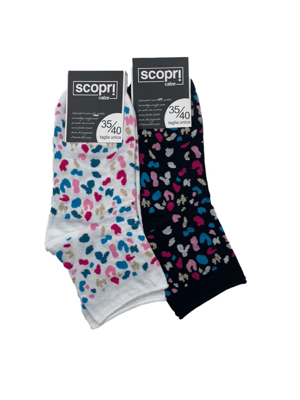 Calzini colorati donna corti Scopri Gacrux 2PZ assortimento 1