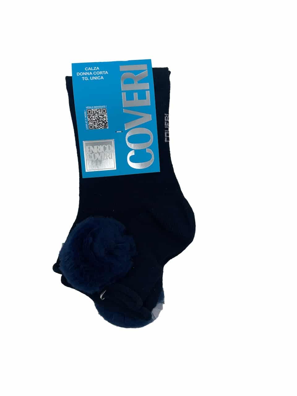 Calze donna invernali corti Enrico Coveri LUANA blu