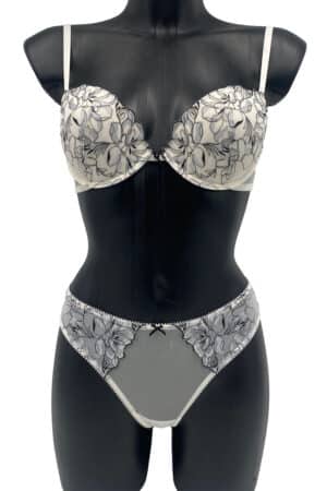 Completino intimo donna push up Sièlei 7444 bianco