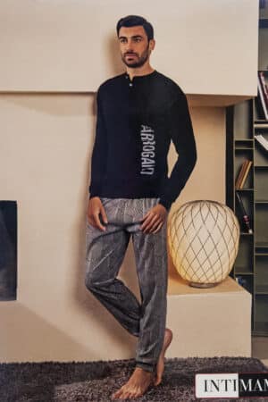 Pigiama uomo invernale Intimami IU292GPL nero