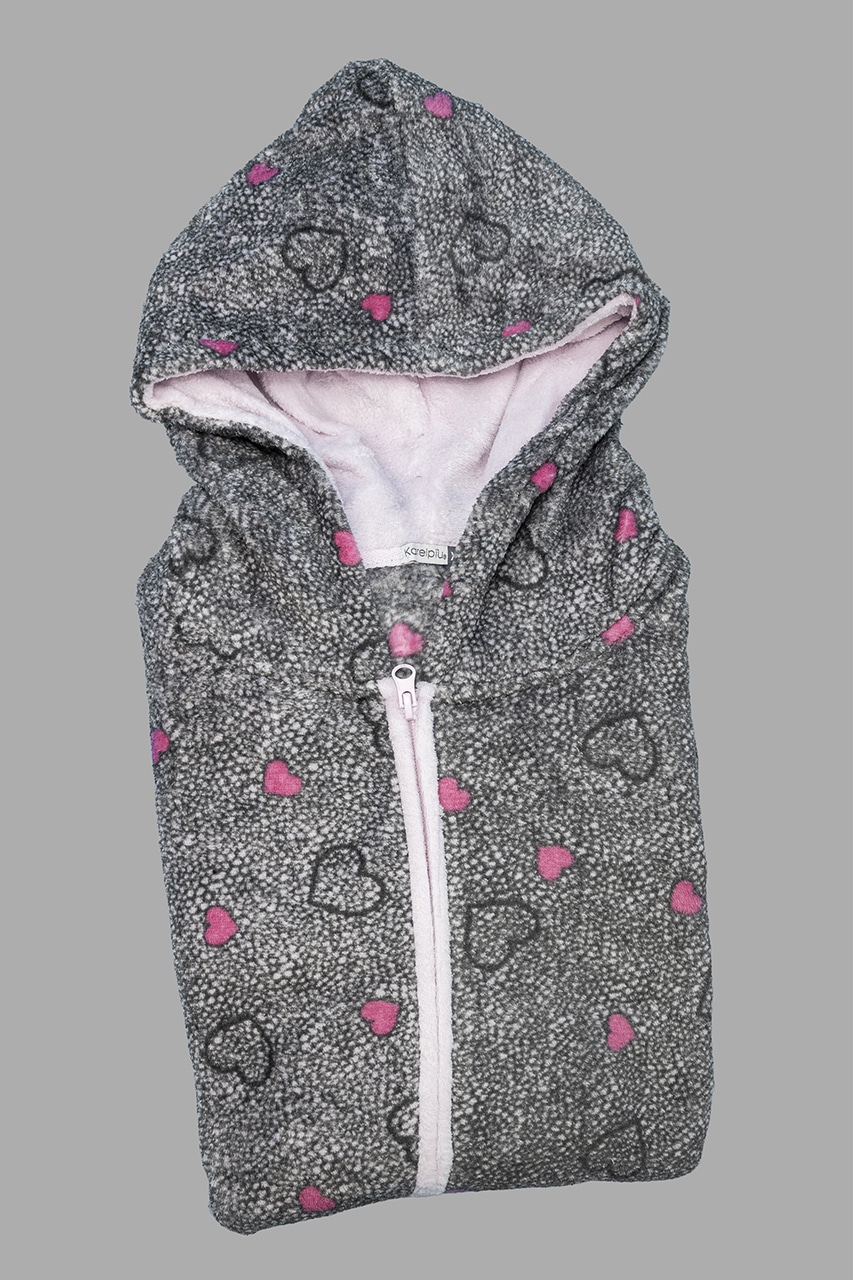 Vestaglia Pile donna con zip Karelpiù KF5232 colore 1