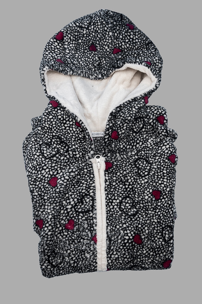 Vestaglia Pile donna con zip Karelpiù KF5232 colore 2