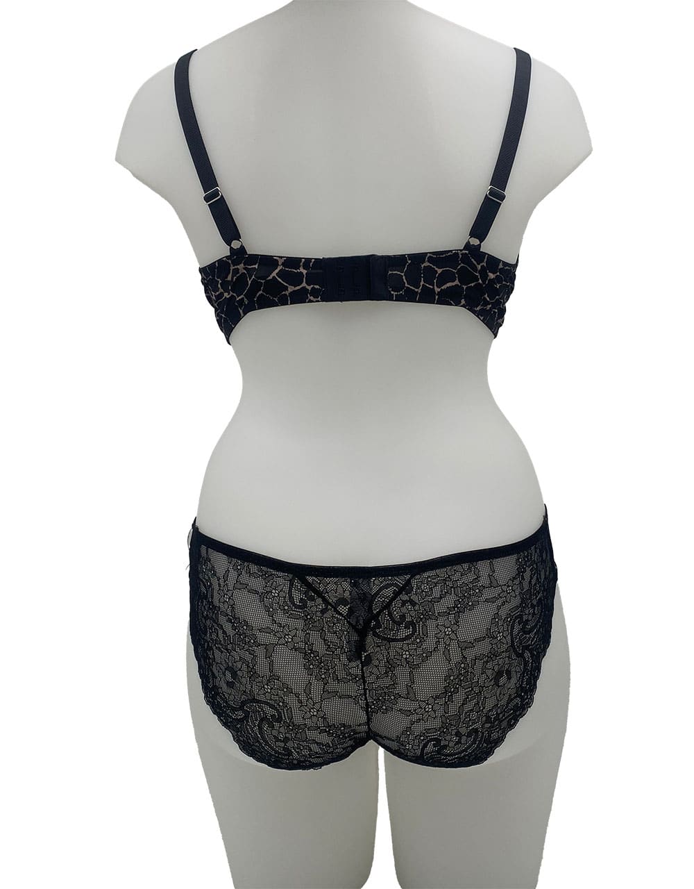Completino intimo donna sfoderato Lormar DEC1583 nero retro