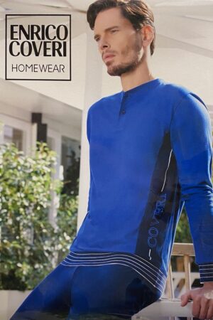 Pigiama uomo cotone leggero Enrico Coveri EP1001 jeans