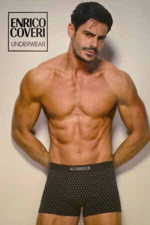 Boxer uomo Enrico Coveri in cotone fantasia EB1254