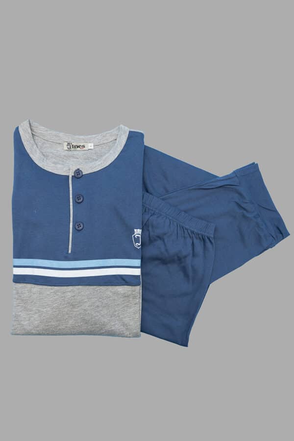 Pigiama uomo estivo lungo Ines 1342 grigio