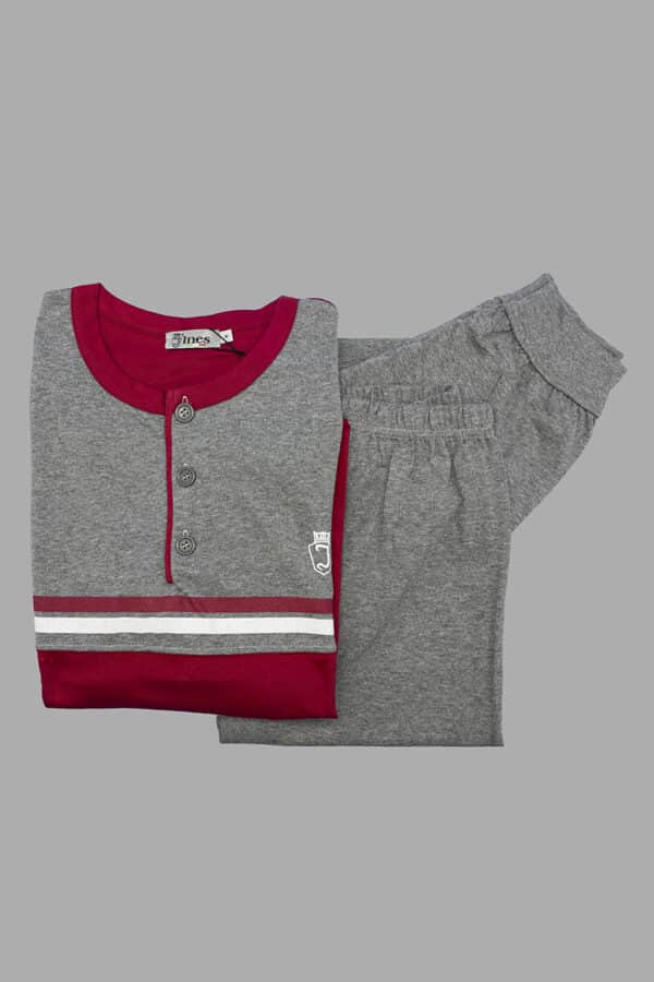 Pigiama uomo estivo lungo Ines 1342 rosoo