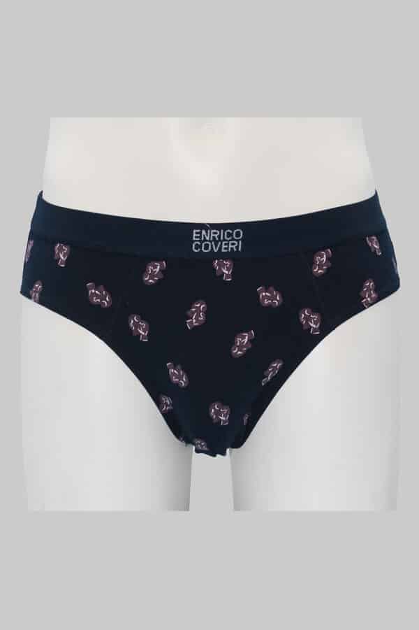 Slip uomo Enrico Coveri in cotone elasticizzato ES1250 blu bordeaux