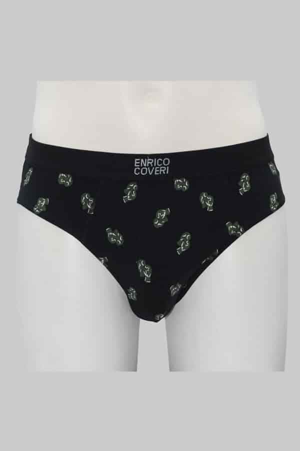 Slip uomo Enrico Coveri in cotone elasticizzato ES1250 nero