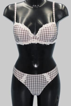 Completo intimo donna Lormar DAM2046 tortora fronte
