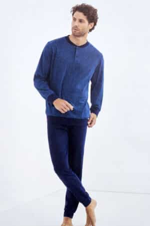 Pigiama uomo cotone estivo Il Granchio GP1069 foto ottanio