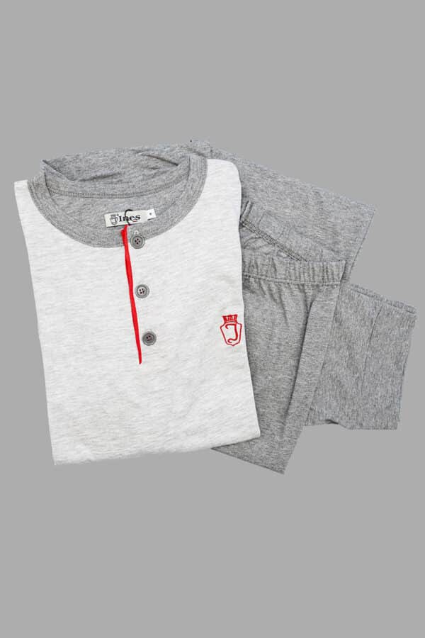 Pigiama uomo estivo lungo Ines 1328 grigio