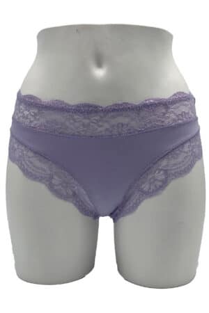 Slip donna in cotone e pizzo Jadea 742 color lavanda