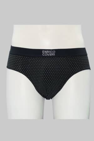 Slip uomo in cotone microfantasia Coveri ES1266 blu