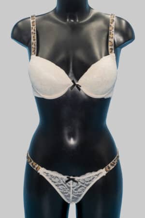 Completino intimo donna con tanga Love and Bra 75195 naturale