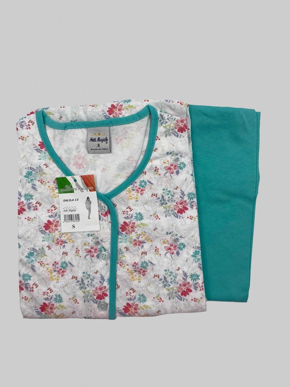 Pigiama di cotone donna pinocchietto Notti magiche Dalila