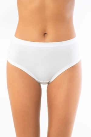 Slip donna vita alta in cotone IOSONOIO 5009 bianco fronte