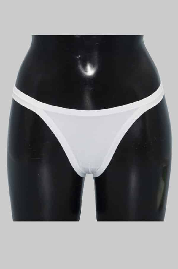 Slip tanga donna in cotone IOSONOIO 5003 bianco fronte