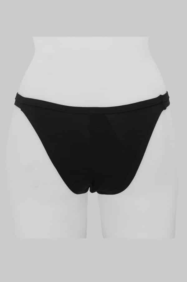 Slip tanga donna in cotone IOSONOIO 5003 nero retro