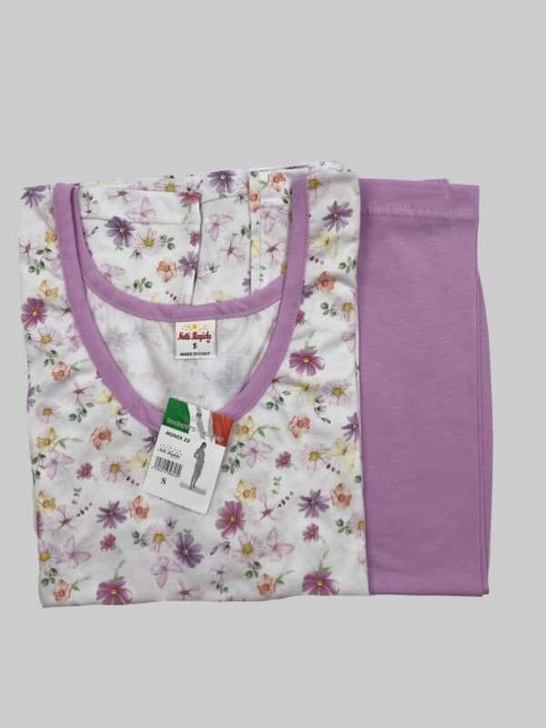 Pigiama di cotone donna pinocchietto Notti magiche Monia