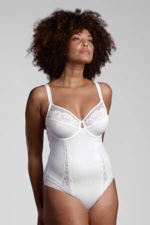 Body Lepel 464 con ferretto in microfibra e pizzo coppa C