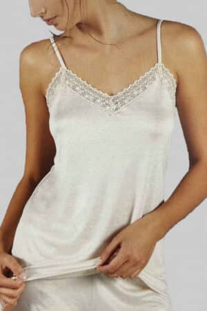 Canottiera intimo donna modal e seta con pizzo Sublyme 1513