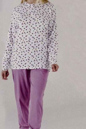 Pigiama estivo donna in cotone Karelpiù KC6071 bianco