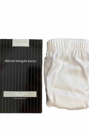 Slip Ciellegi uomo in filo di scozia bianco 1500