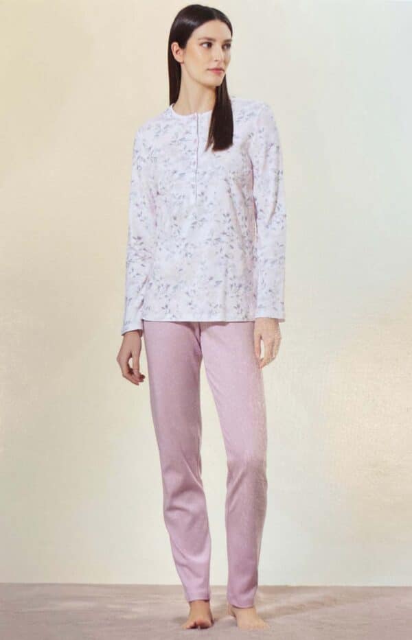 Pigiama caldo cotone donna Linclalor 2064