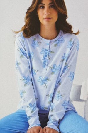 Pigiama estivo donna in cotone Karelpiù KC8001 taglie forti