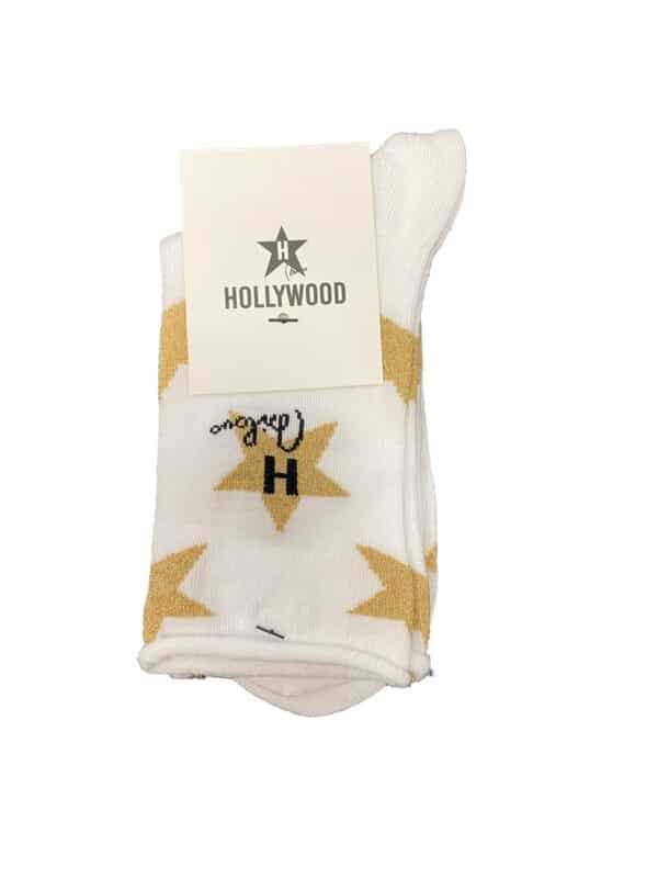 Calze donna invernali corte senza elastico Hollywood bianco