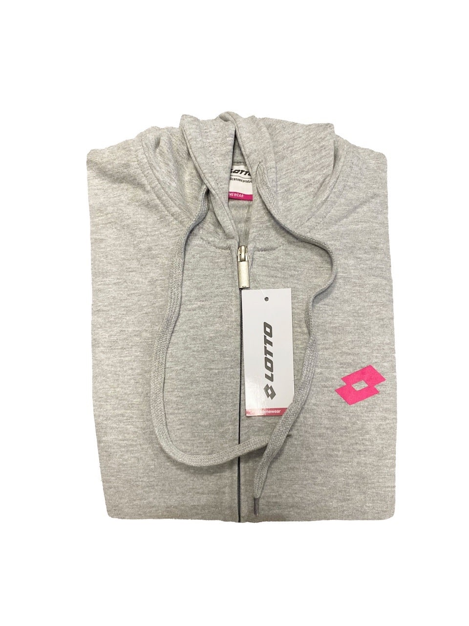 Felpa donna invernale full zip con cappuccio Lotto LA1020 grigio