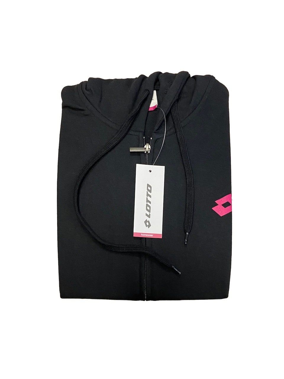 Felpa donna invernale full zip con cappuccio Lotto LA1020 nero