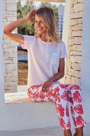 Pigiama Jadea donna estivo 3206 rosa emozionale