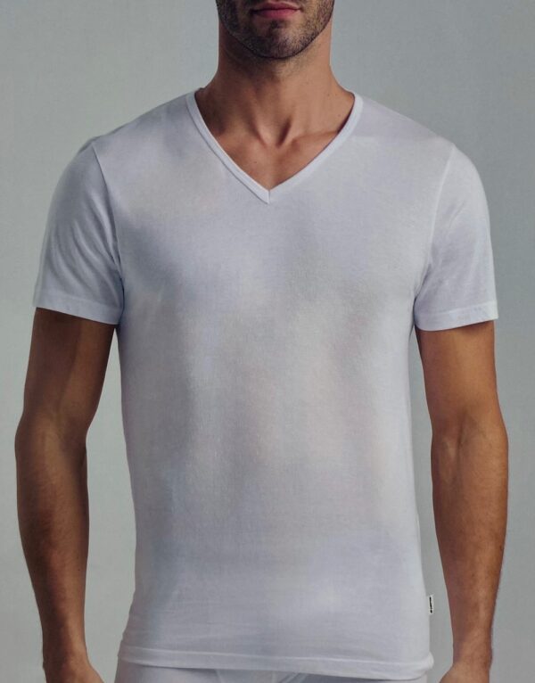 Maglia intima uomo in cotone a V Lotto LT1111