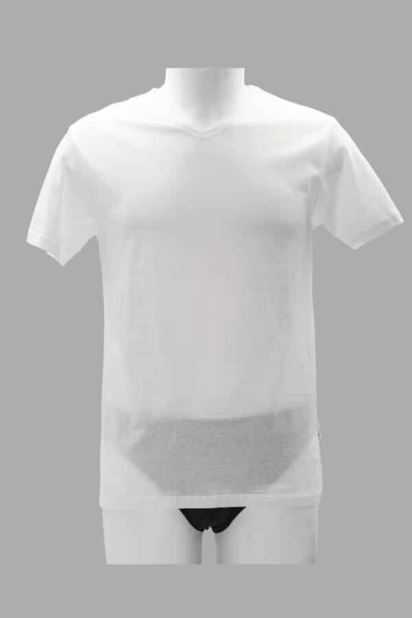 Maglia intima uomo in cotone a V Lotto LT1111 bianco