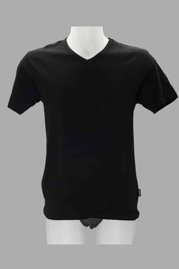 Maglia intima uomo in cotone a V Lotto LT1111 nero