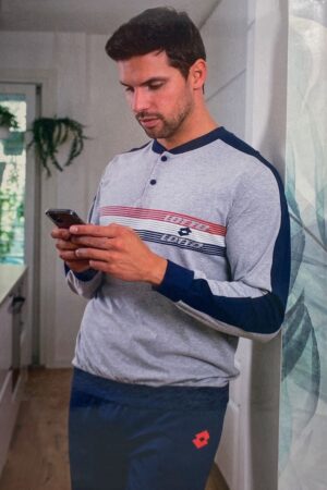 Pigiama uomo in cotone lungo Lotto LP1098