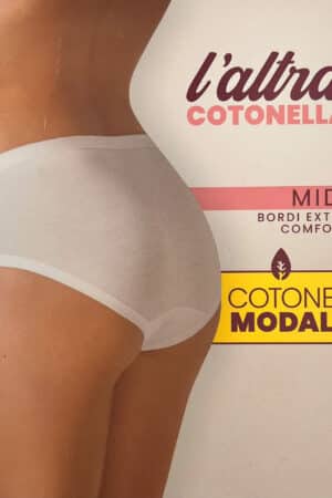 Slip donna in cotone e modal vita alta Cotonella GD366 retro