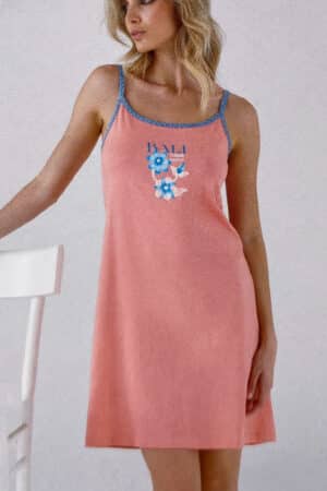 Camicia da notte estiva donna con spalline Karelpiù KC8334